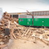 Komptech Crambo Direct Mobile shredder processing wood and green waste. The robust, mobile two-shaft shredder features low-speed, high-torque shredding with adjustable screen baskets, designed for flexible material output. Available in models 4200, 5200, and 6200, the machine delivers efficient shredding with power ratings from 242 kW to 447 kW and throughput capacities ranging from 55 to 120 tons per hour